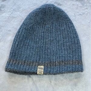 Pakaboo Alpaca Bamboo Blend Knit Beanie Hat Blue Gray Men's Winter Warm